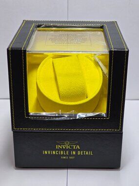 BRAND NEW Invicta Watch Winder, Black, Yellow (IPM546)